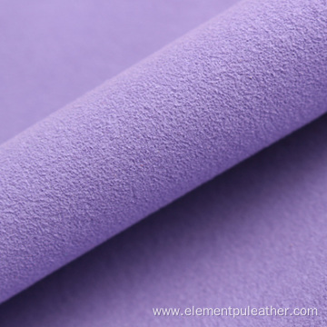 0.6mm Nonwoven synthetic microfiber suede PU leather